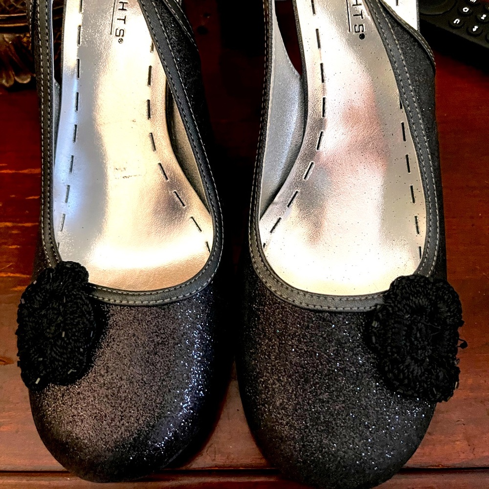 Black formal shoes women’s, size 10